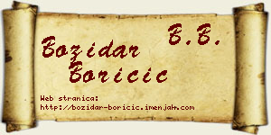 Božidar Boričić vizit kartica